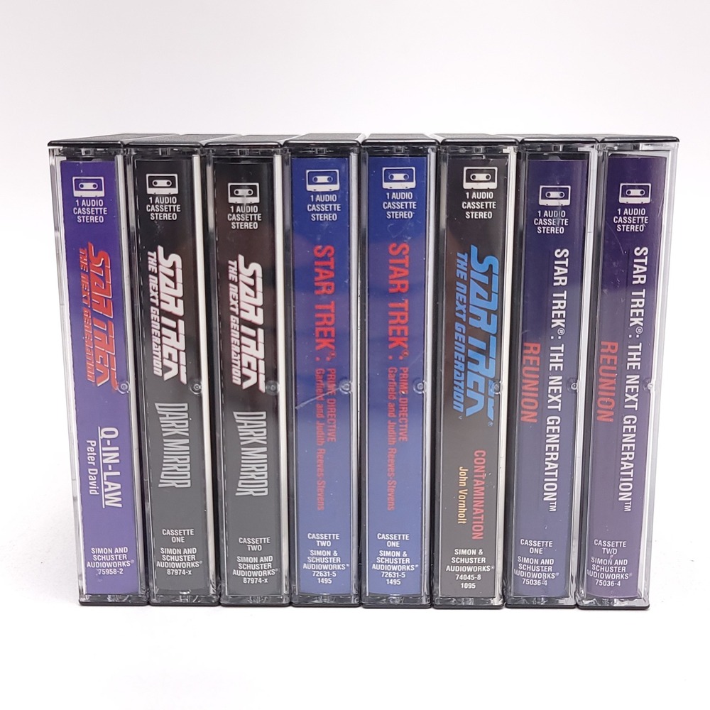 Star Trek The Next Generation Audiobook Cassette Lot 5 Books 8 Tapes Dark Mirror